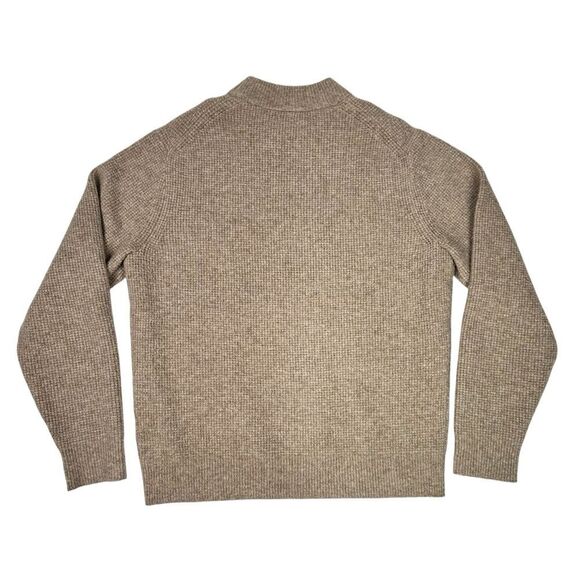 UNIQLO Souffle Yarn Mock Neck Long-Sleeve Sweater Natural Brown Mens Large - Picture 2 of 4